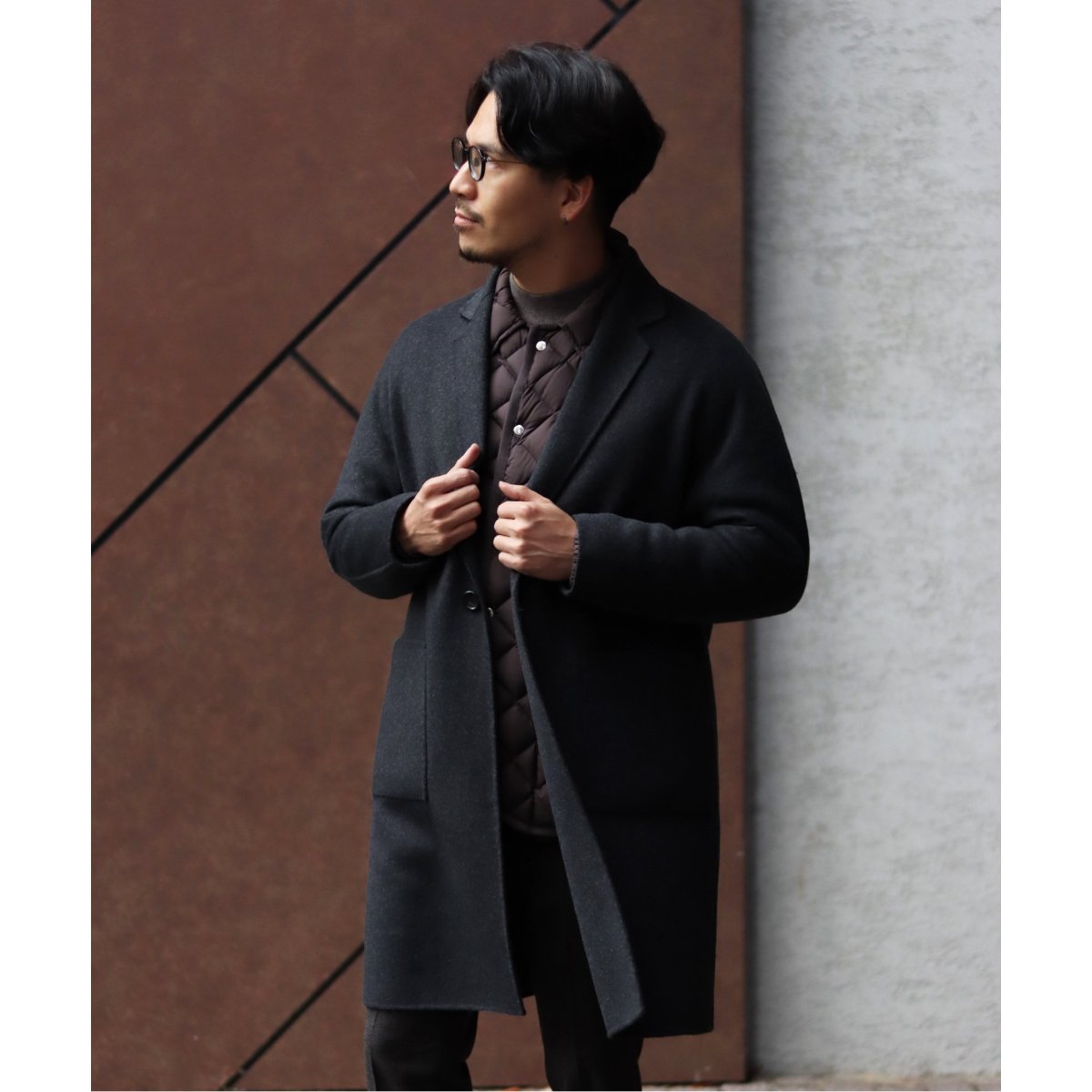 ÉDIFICE　PURE CASHMERE BLENDチェスターコート　50 リバービーバーカシミヤブレンドチェスターコート | 417 エディフィス