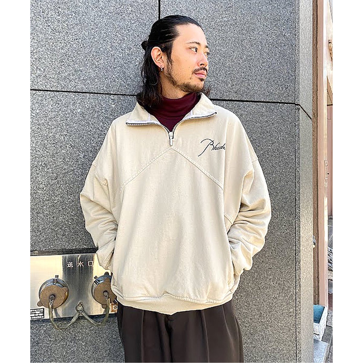 RHUDE / ルード】QUARTER ZIP SWEAT | 417 エディフィス(417 EDIFICE ...ホワイトサイズ