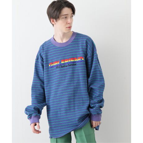 DAIRIKU / ダイリク】 COUPLE BORDER EMBROIDERY TEE | 417 