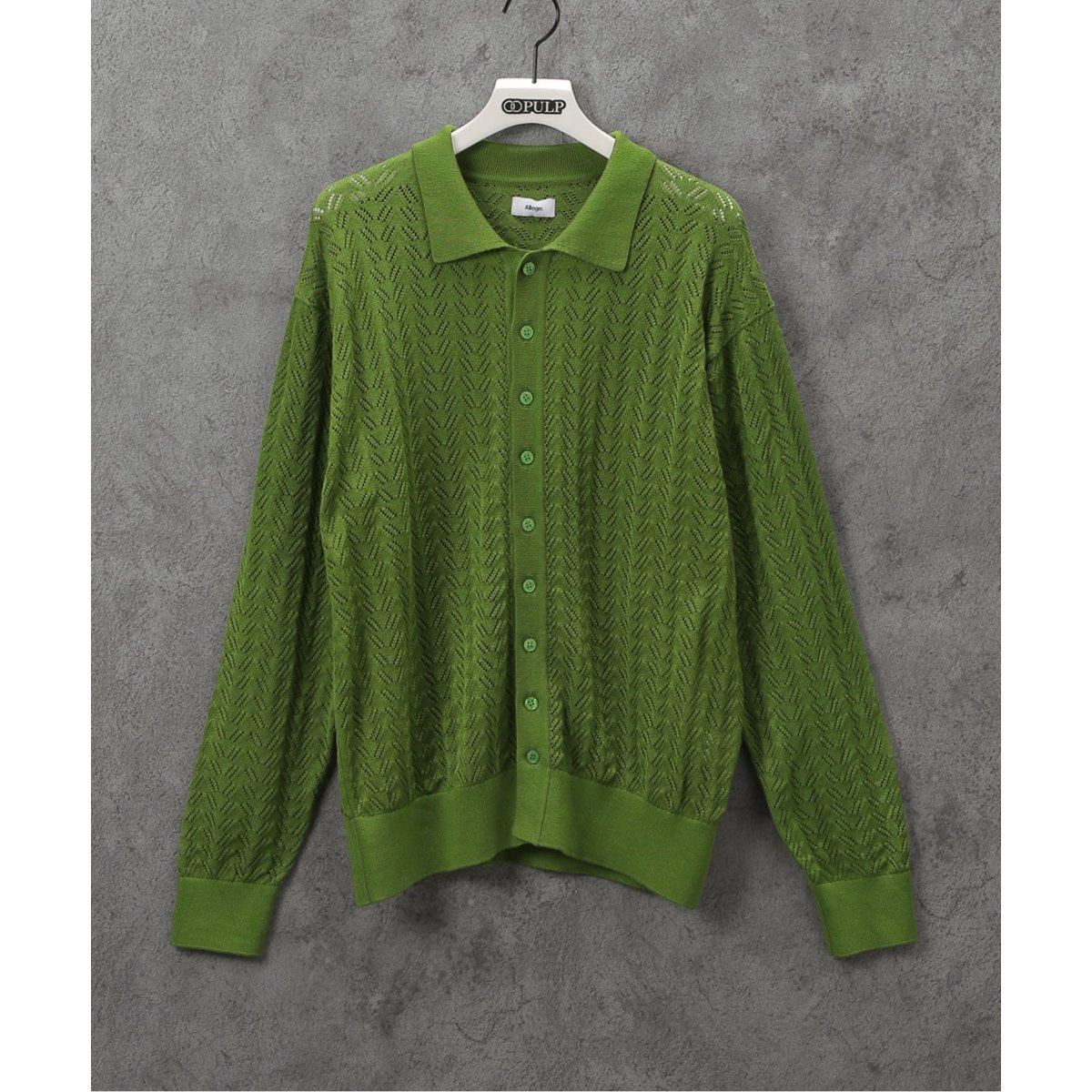 ALLEGE Open Work Cardigan アレッジカーディガンポロ