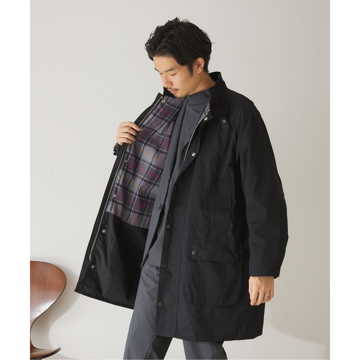 BARBOUR / バブアー】別注 Modified BORDER / スタンドモッズコート