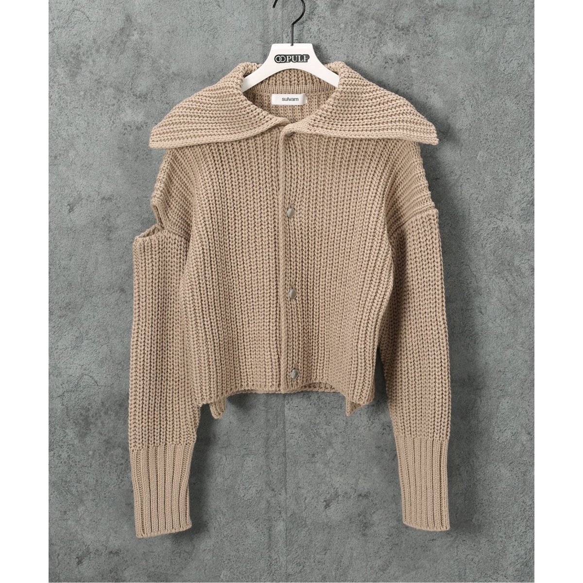Sulvam サルバム ショートフットボールニット トップス Sulvam サルバム ショートフットボールニット