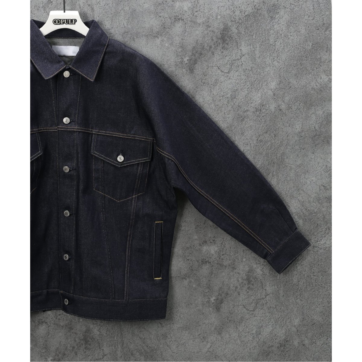 NEONSIGN / ネオンサイン】DROP SLEEVE DENIM JACKET RIGID | 417