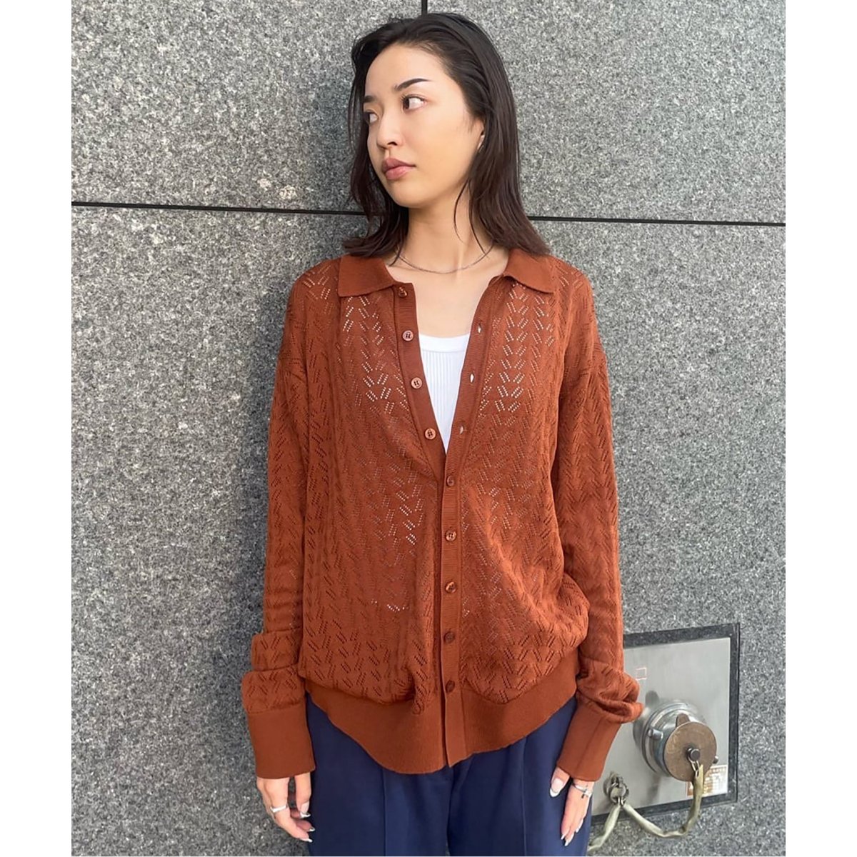 【ALLEGE/アレッジ】OPENWORKCARDIGAN