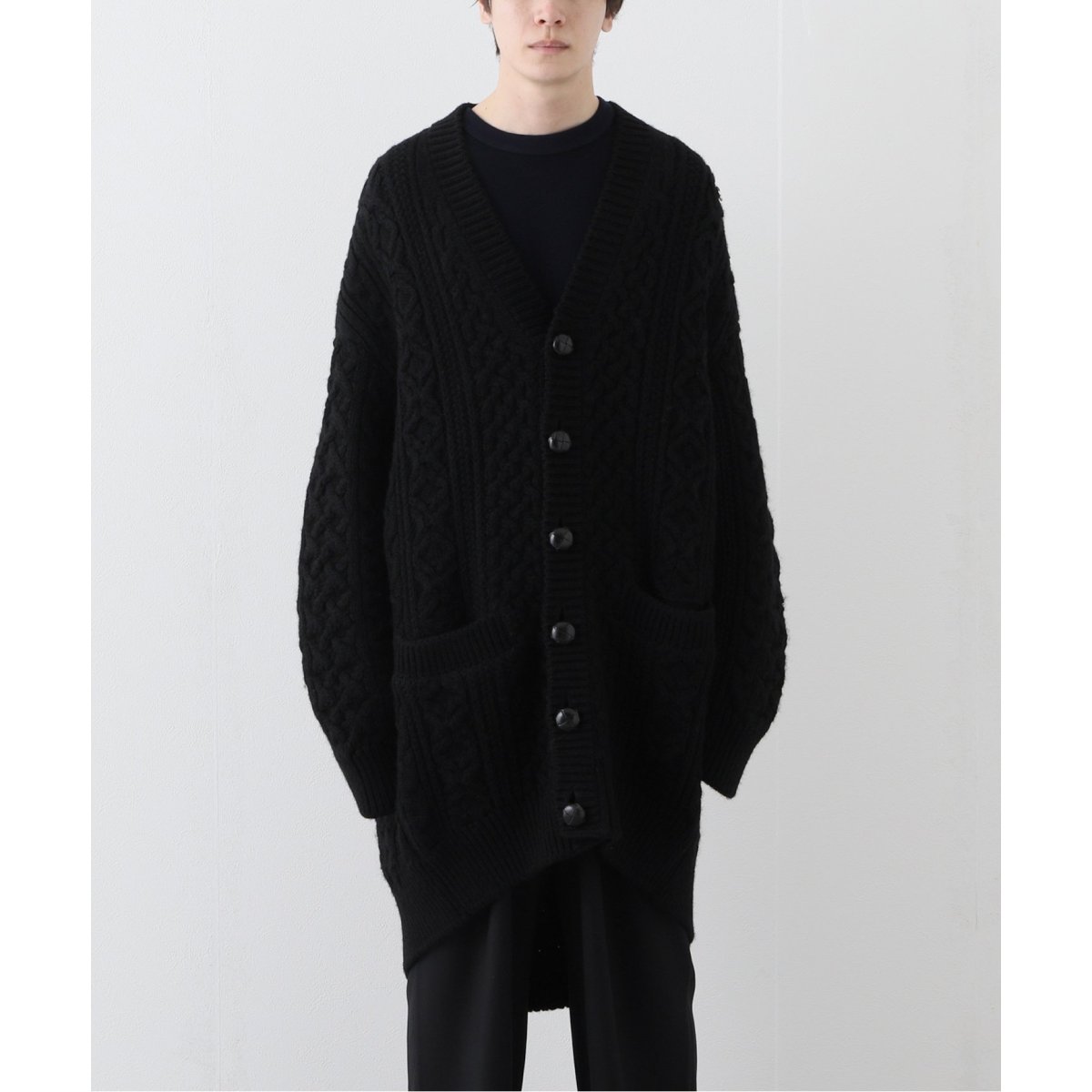 アウター ジャケット 22AW double zip aran pattern cardigan | www