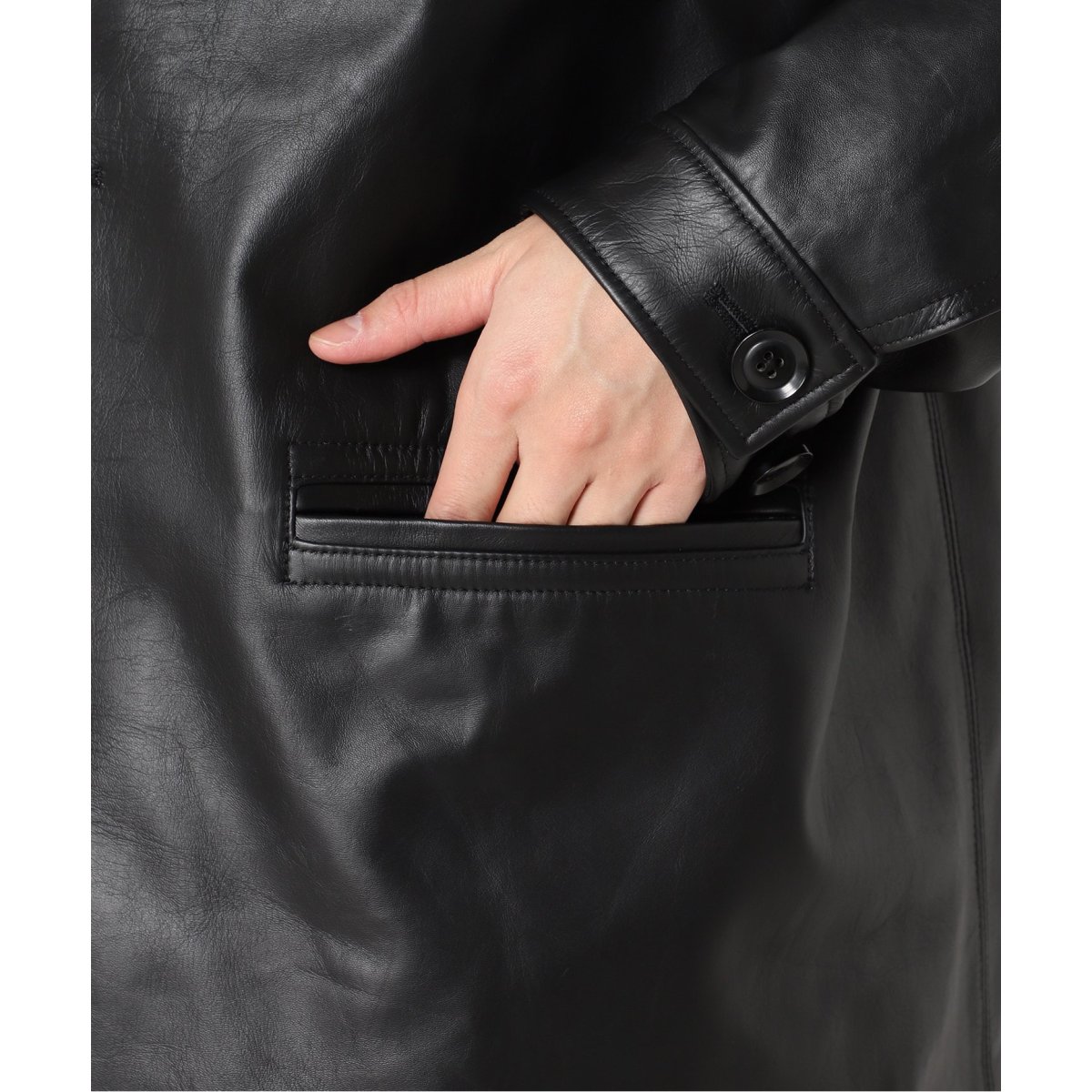 予約》lamb leather / ラムレザー カーコート | 417 エディフィス(417