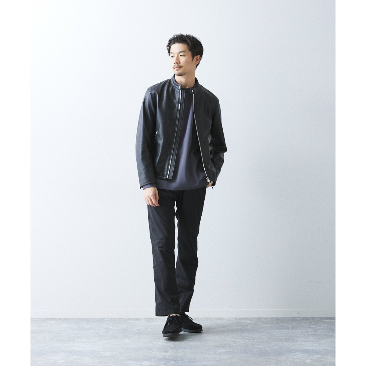 lamb leather / ラムレザーシングルライダースジャケット | 417