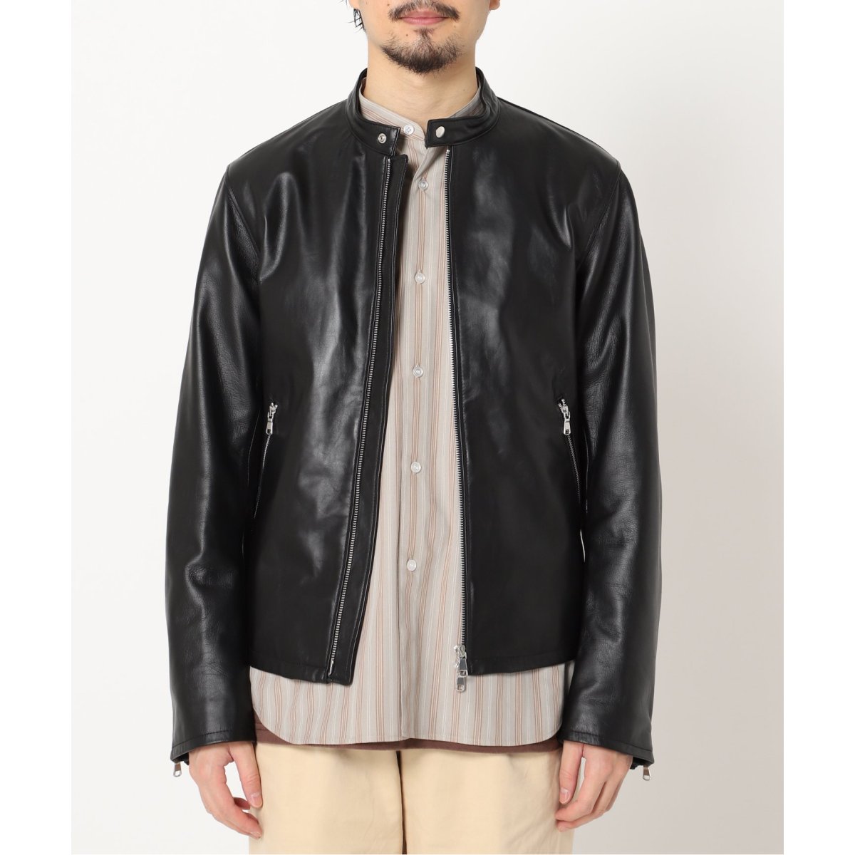 lamb leather / ラムレザーシングルライダースジャケット | 417