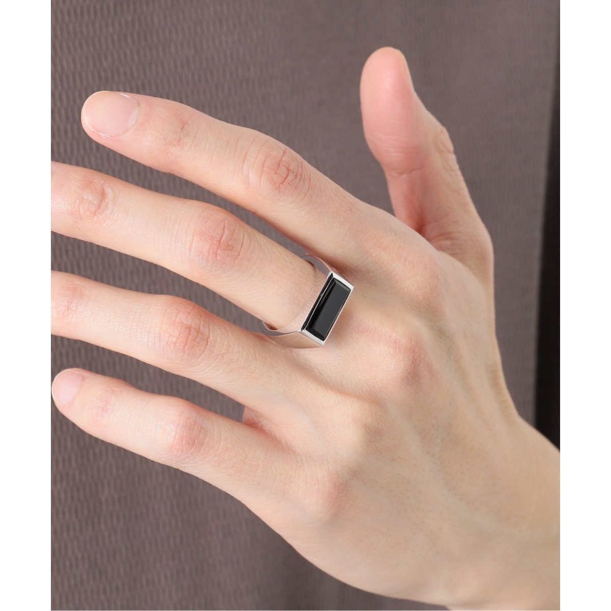 【TOMWOOD / トムウッド】PEAKY RING POLISHED ONYX | 417