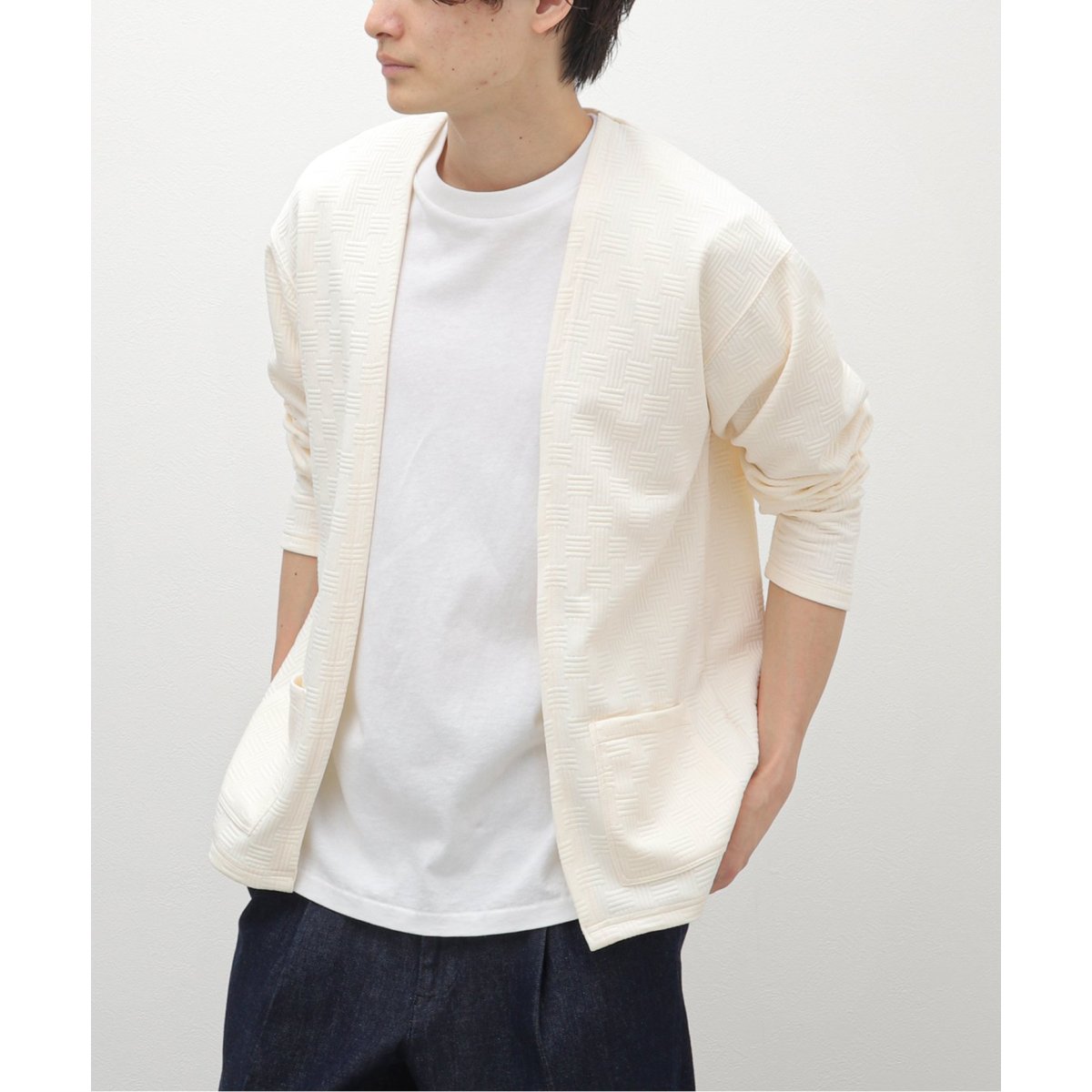 ジャガードカーディガン CAMBIO(カンビオ)】【HIMALAYAN CLIMBERS HAND-KNIT】手編みジャガード