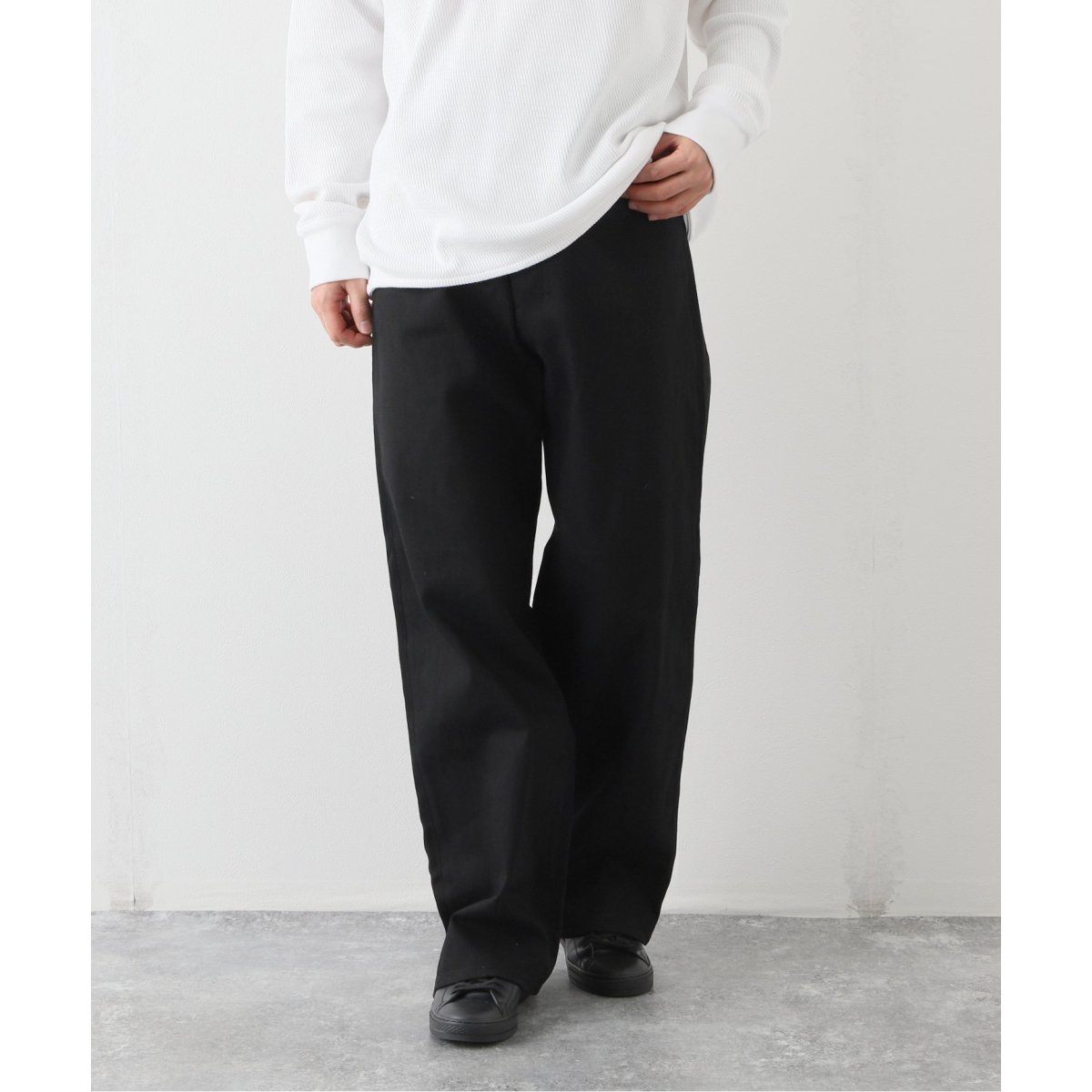 WARDER / ワーダー】CASHMERE DENIM BLACK WORK TROUSER | 417