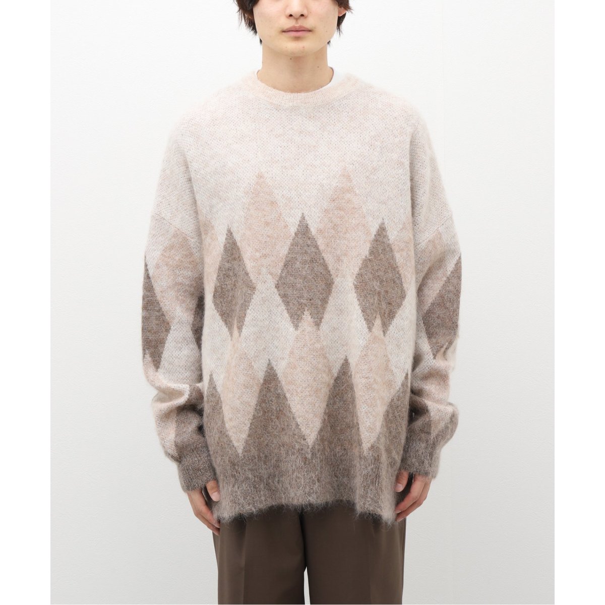 トップス DAIRIKU Argyle Mohair Pullover knit DAIRIKU argyle mohair pullover knit M