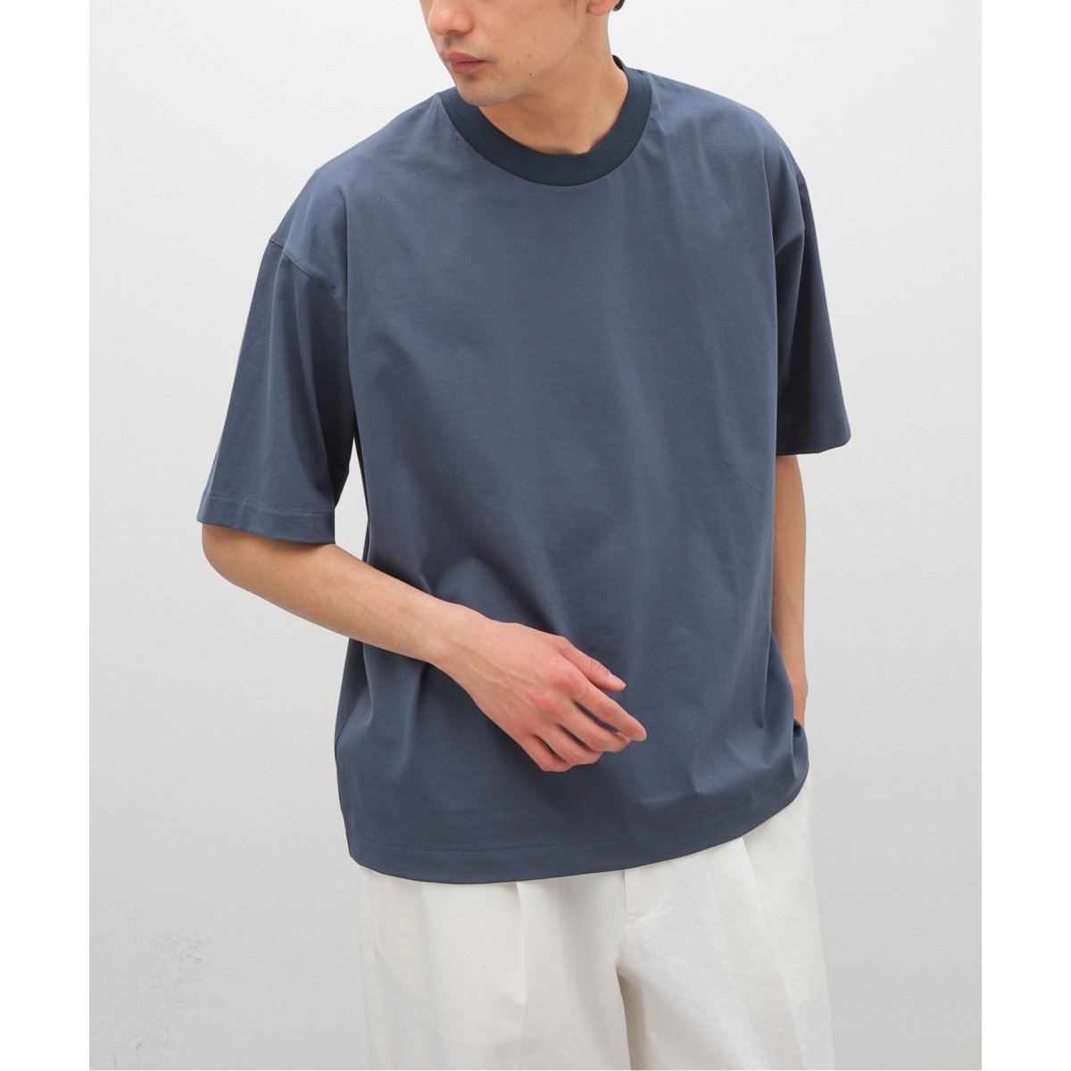 STILL BY HAND / スティルバイハンド】ネックリブ Tシャツ | 417 エディフィス(417 EDIFICE) | マルイウェブチャネル