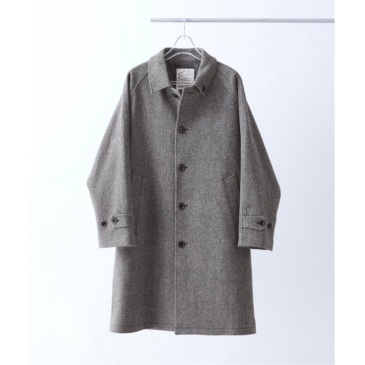 417 EDIFICE French Merino マックコート グレー L 予約》モールニット カラーリブ プルオーバー | 417