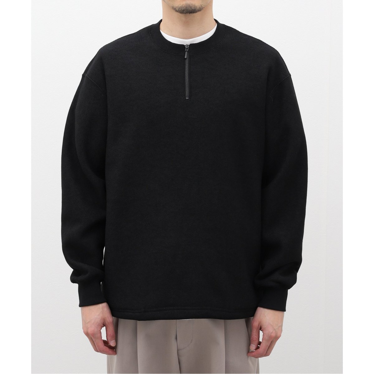 HONEYCOMB HALF ZIP CREW / ハーフジップクルー | 417 エディフィス