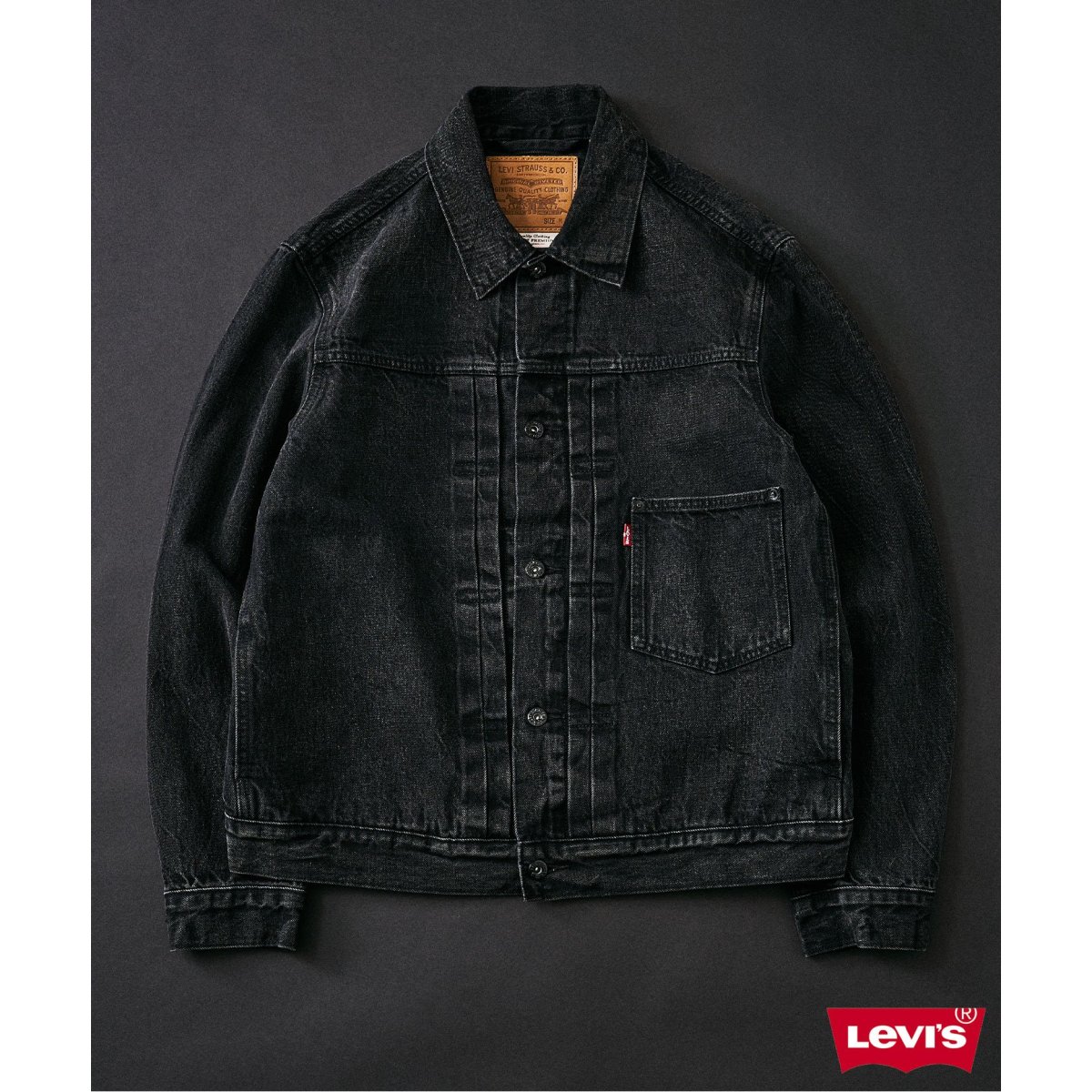 新品タグ付 EDIFICE リーバイス 30th 別注 Type1 エディフィス Levi's(リーバイス) 30th 別注 Type 1 Trucker Jacket BLACK