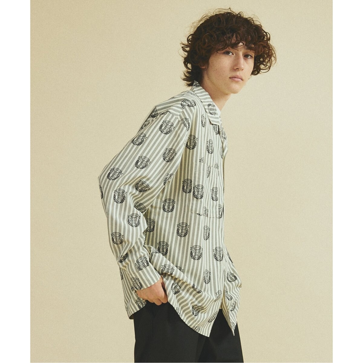 ストライププリントシャツ ストライプ プリント プリントシャツ | 417 エディフィス(417 EDIFICE