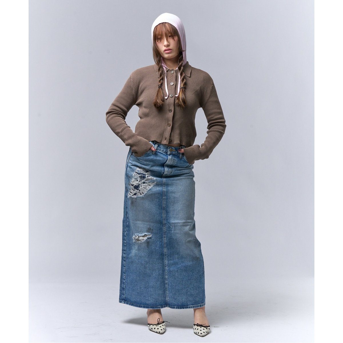 【Lee リー】by KOWGA コウガ ダメージ レギュラー スカート Lee（リー）の「【Lee / リー】ダメージ レギュラー スカート by
