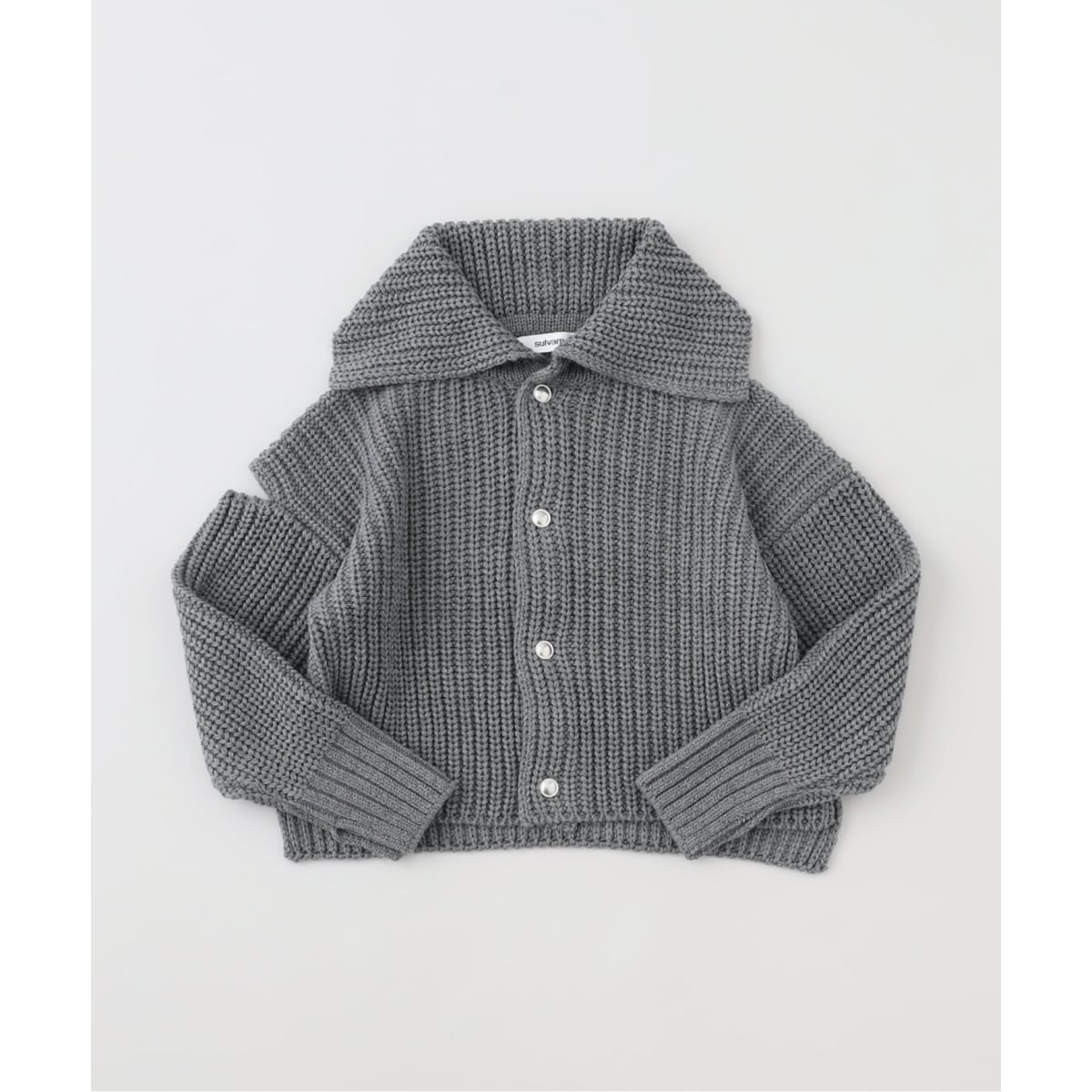 ALLEGE Open Work Cardigan アレッジ　カーディガン　ポロ 中古・古着通販】ALLEGE (アレッジ) Openwork Cardigan 黄緑