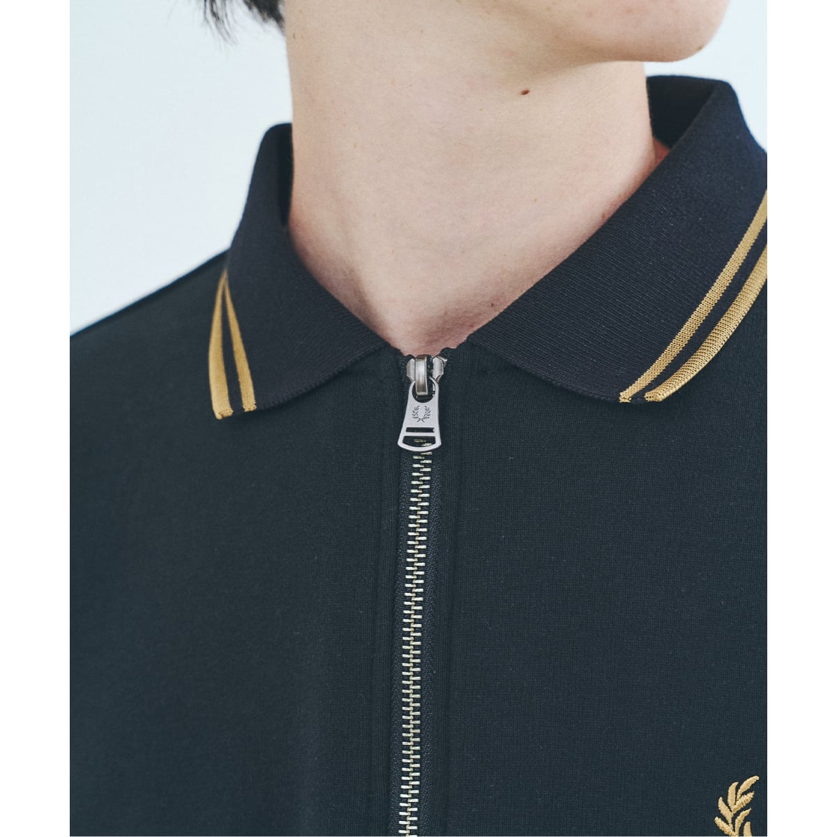 FRED PERRY / フレッドペリー417別注 ハーフジップ リブカラー