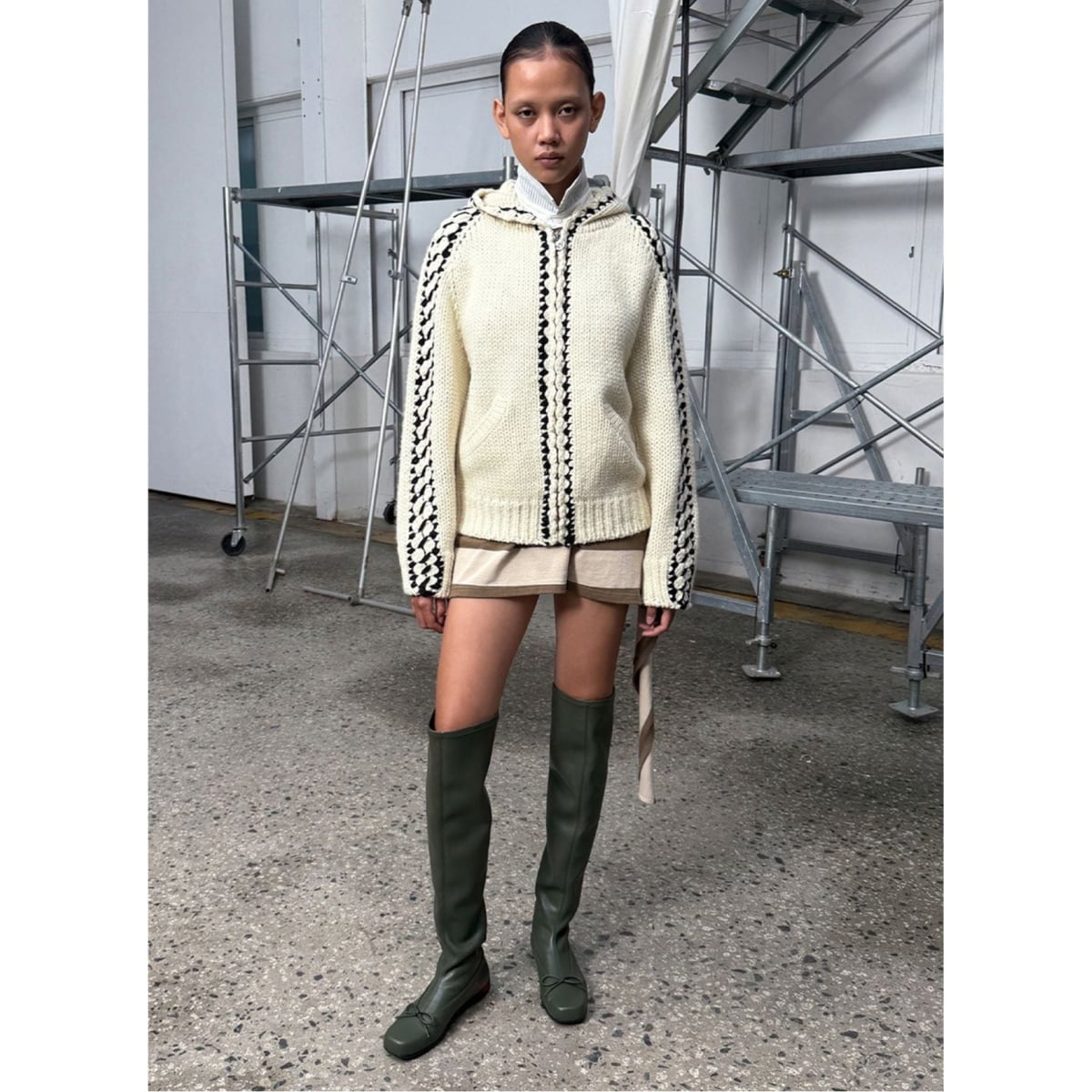 Geek Office / ギークオフィス】OPEN YY Knitted STITCH ZIP | 417