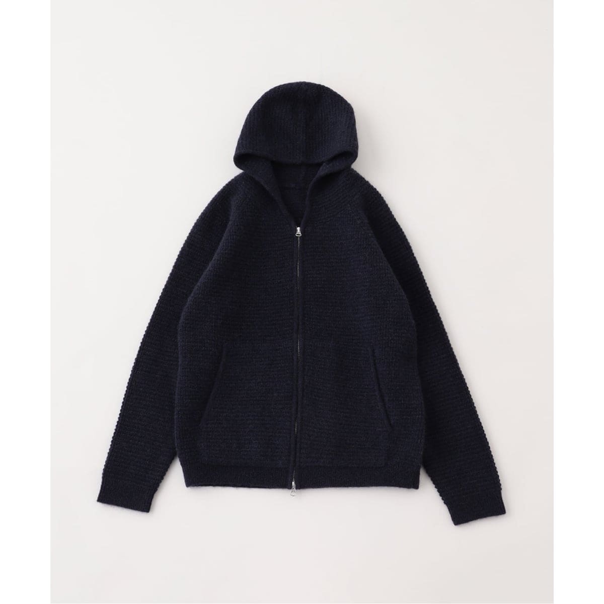 417 エディフィス（417 EDIFICE）/PULP / モヘヤブレンドニット ジップアップフードカーディガン PULP / モヘヤブレンドニット ジップアップフードカーディガン | 417