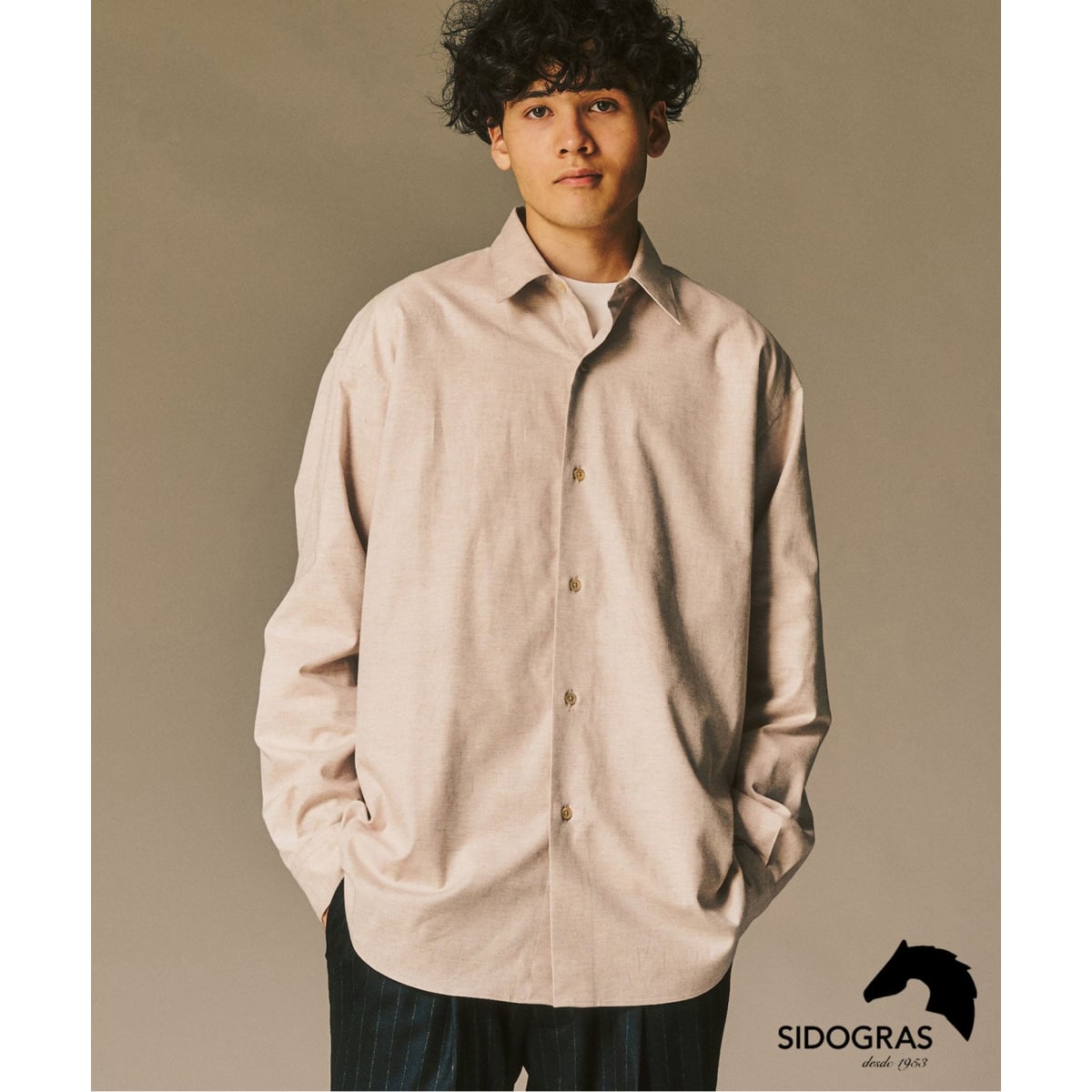 WEB限定 オーバーサイズシャツ＆ワイドスラックス サイクル