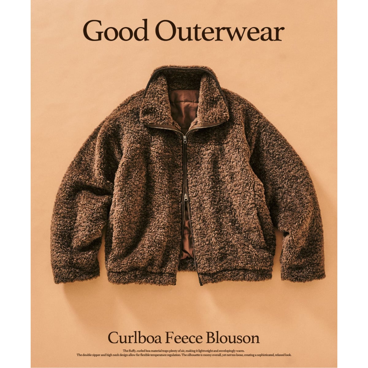 417 エディフィス（417 EDIFICE）/Curlboa ボアフリースブルゾン Curlboa ボアフリースブルゾン | 417 エディフィス(417 EDIFICE