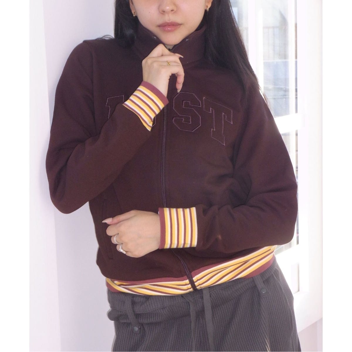 [�}���C]�yGeek Office / �M�[�N�I�t�B�X�zJUST! / ERSEY APPLIQUE ZIPU/417 �G�f�B�t�B�X�i417 EDIFICE�j �u���E��