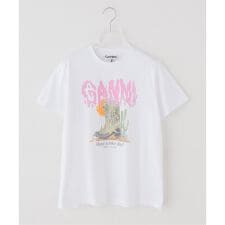 GANNI / ガニー Basic Cotton Jersey T-shirt Boots