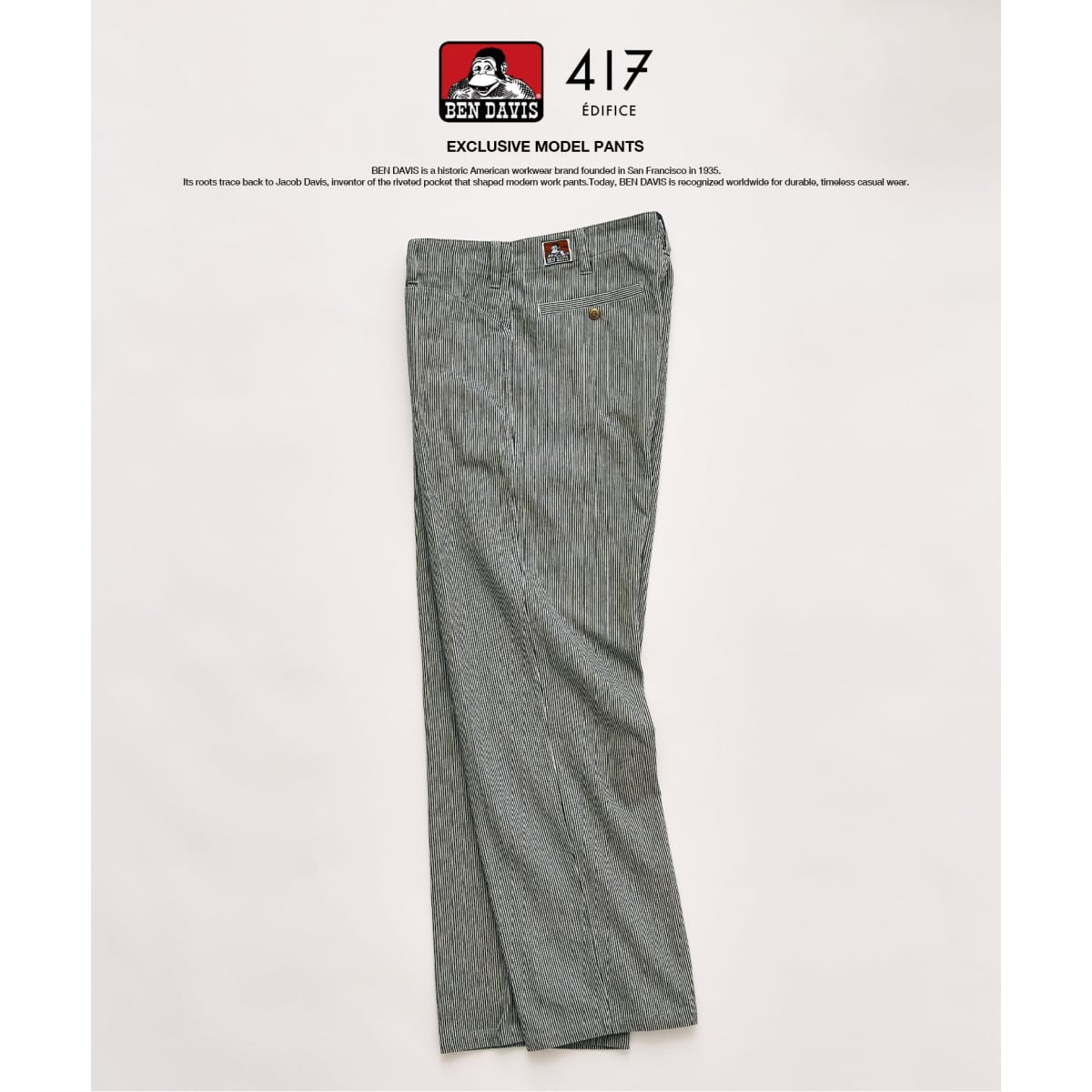 [�}���C]�yBEN DAVIS / �x���f�C�r�X�z417�ʒ� ORIGINAL PANTS/417 �G�f�B�t�B�X�i417 EDIFICE�j �u���[ A