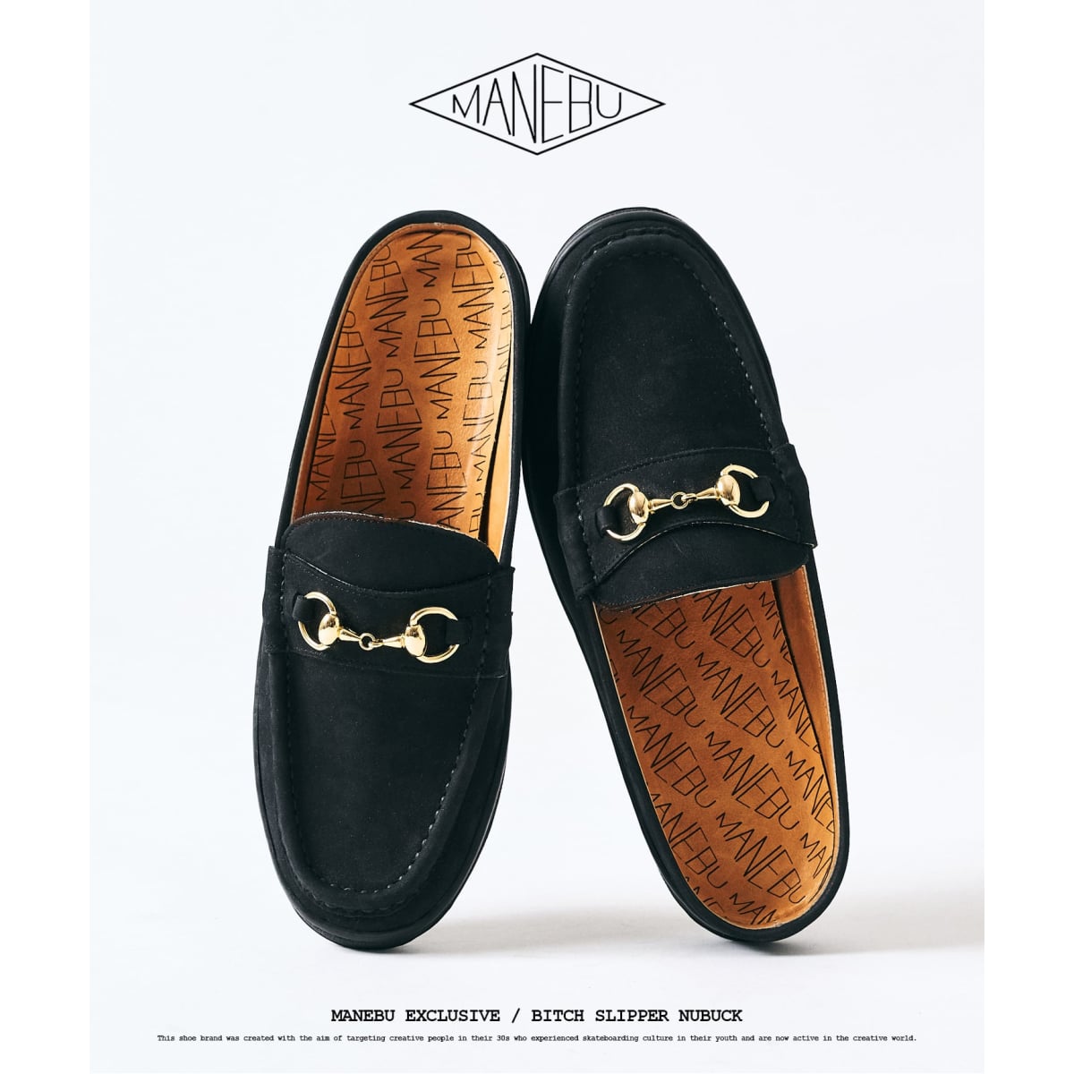 [�}���C]MANEBU / �}�l�u 417�ʒ� BITCH SLIPPER NUBUCK/417 �G�f�B�t�B�X�i417 EDIFICE�j �u���b�N