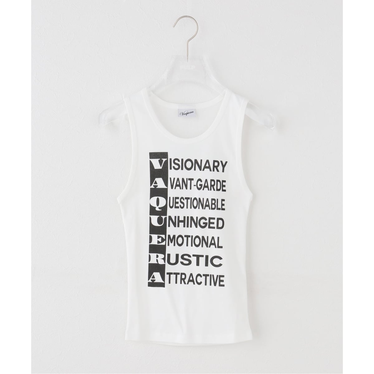 [�}���C]VAQUERA / �o�P�� WOMEN ANAGRAM TANK TOP/417 �G�f�B�t�B�X�i417 EDIFICE�j �z���C�g