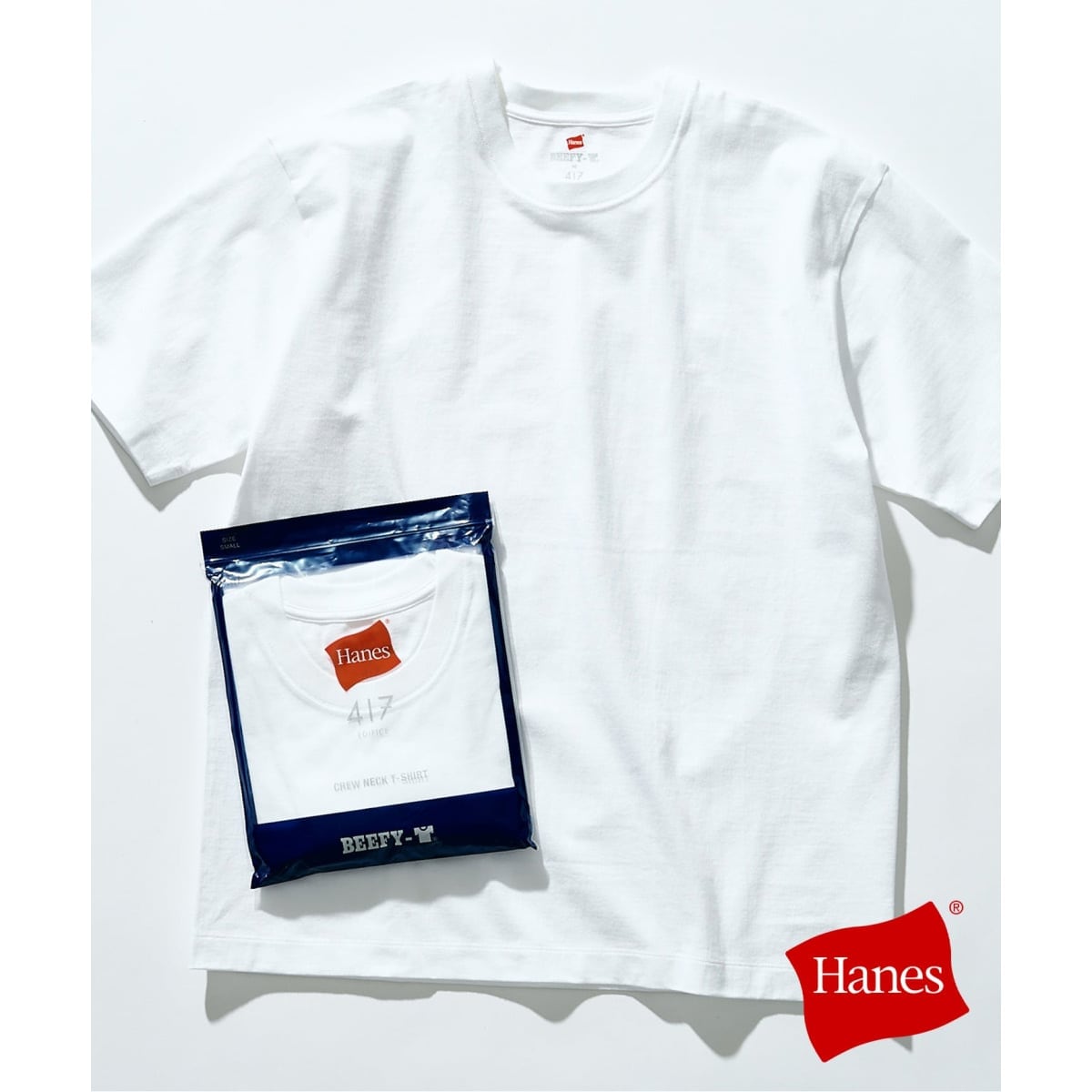Hanes × 417 EDIFICE】別注 BEEFY CREW NECK T-SHIRT（MO | 417