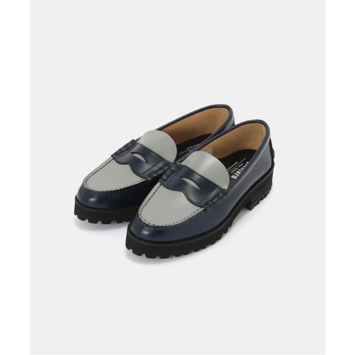 [�}���C]The Kenford Fineshoes TANK SOLE LOAFERS / NAVY GRA/417 �G�f�B�t�B�X�i417 EDIFICE�j �l�C�r�[