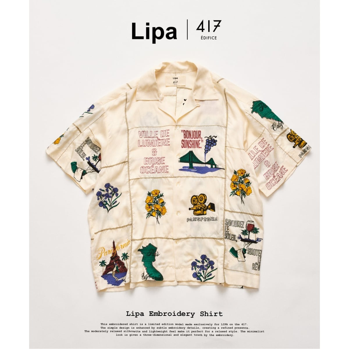 LIPA×417 エンブロイダリーシャツ | 417 エディフィス(417 EDIFICE