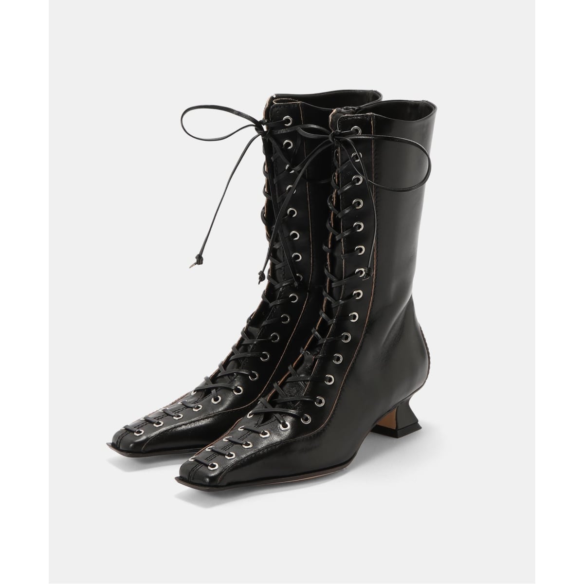 [�}���C]Miista/�~�X�^ Emile Black Lace Ankle Boots/417 �G�f�B�t�B�X�i417 EDIFICE�j �u���b�N
