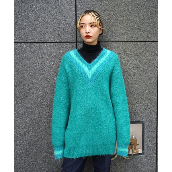 NEON SIGN / ネオンサイン】 MOHAIR SWITCH FF SWEATER | 417