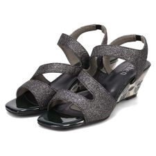 テーン tehen ステンドグラスウエッジヒールサンダル