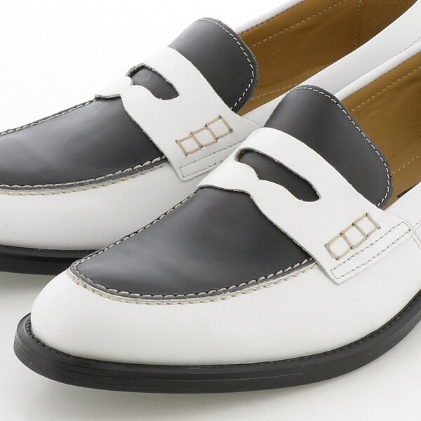 ニュートラルブラッド ローファー バイカラースタンダードコインローファー メンズ NB 503C ホワイトグレー 25.5 cm 2E バイカラーコインローファー | ニュートラル ブラッド(NEUTRAL BLOOD