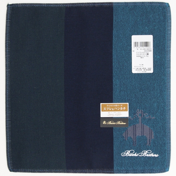 約24×24cm】4重ガーゼハンカチ （メンズ）（Brooks Brothers