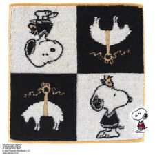 ブルックス ブラザーズ × ピーナッツ　タオルハンカチ　スヌーピーアップリケ