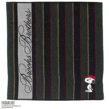 ブルックス ブラザーズ × ピーナッツ　表ガーゼ・裏タオルハンカチ　トラッドストライプ