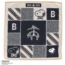 ブルックス ブラザーズ × ピーナッツ　大判　タオルハンカチ（34cm）ブロック