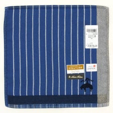 ブルックス ブラザーズ　四重ガーゼ　リバーシブルハンカチ　ストライプ