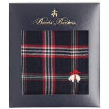 ブルックス ブラザーズ　表ガーゼ地・裏タオルハンカチ（パッケージ入り）シグネチャータータン