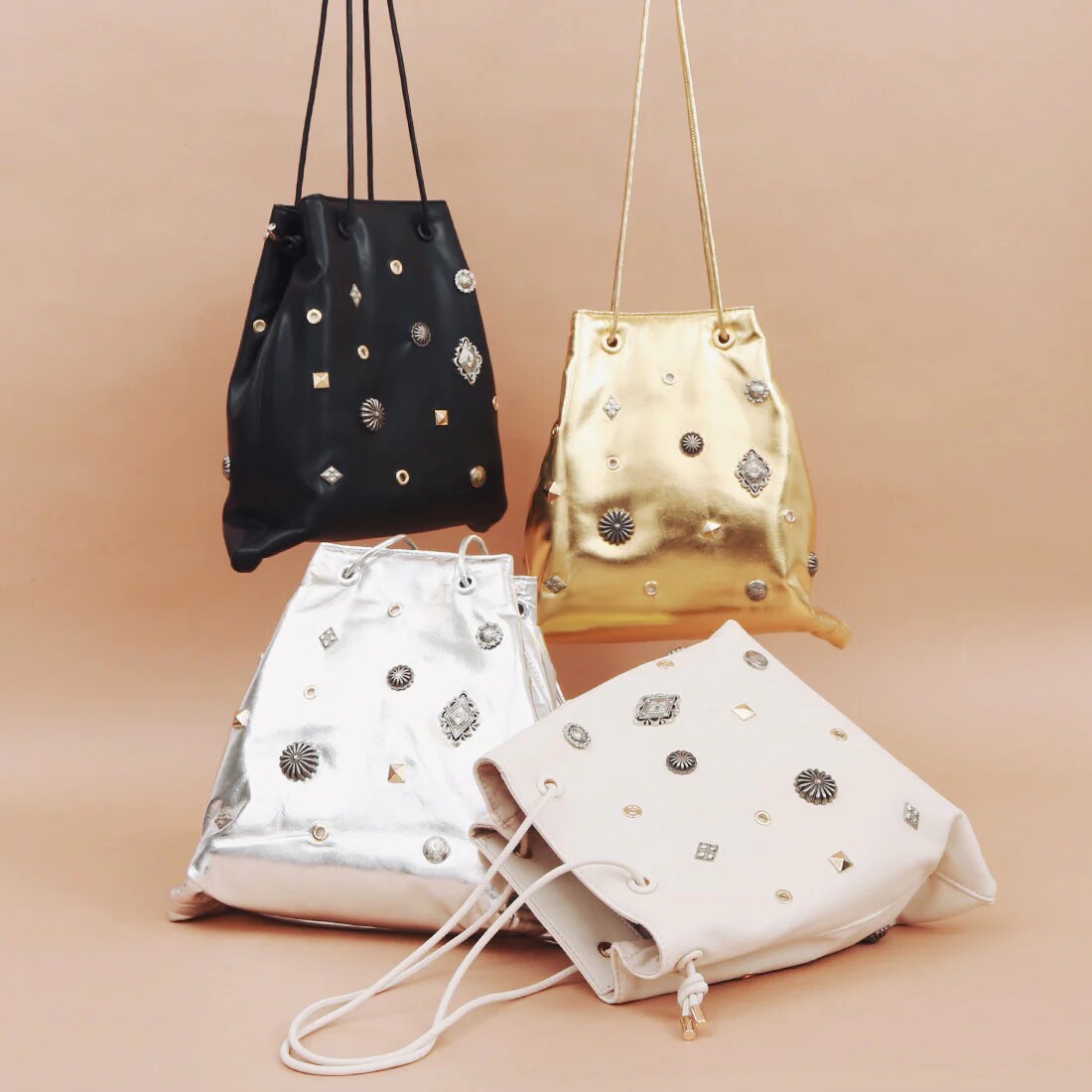 kakatoo カカトゥ スタッズボンディングショルダー steady. 6月号掲載】カカトゥ kakatoo / スタッズボンディング