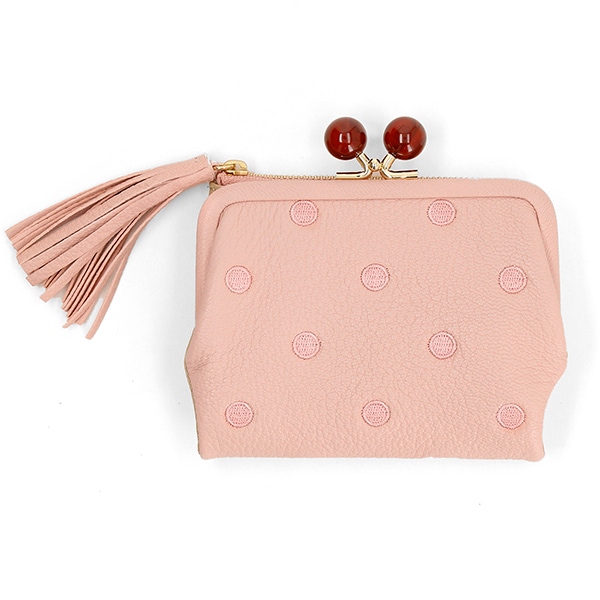 TVドラマ使用】イタリアンレザー・リザード型押し・がま口2つ折り財布