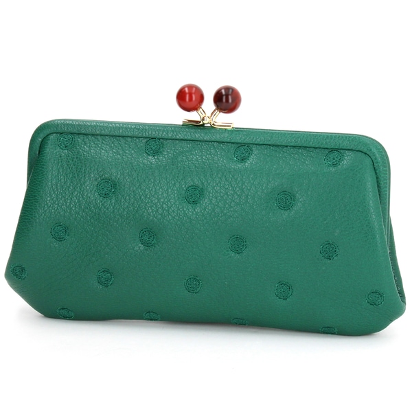 本革 レザー】 perche ペルケ / エアリーゴートがま口長財布 | ペルケ