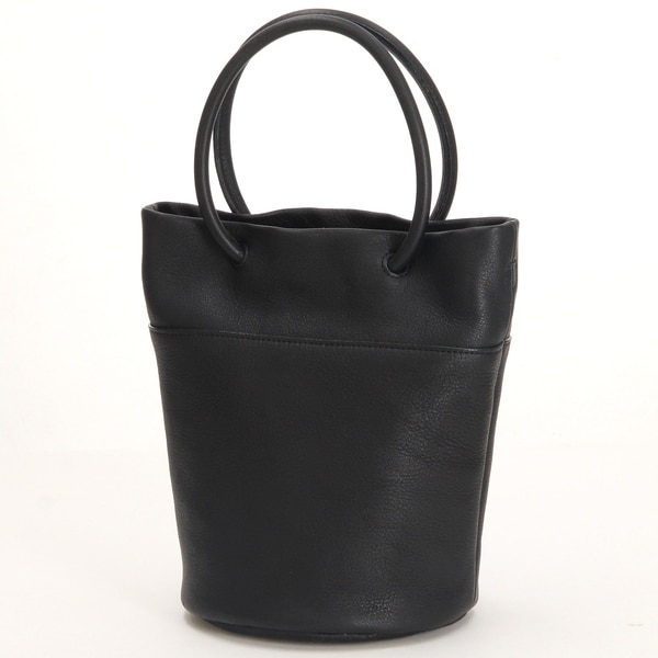 サライ sarai ベジタブルレザーハンドバッグ（ブラック） 日本製】ベジタブルレザーハンドバッグ | サライ(sarai